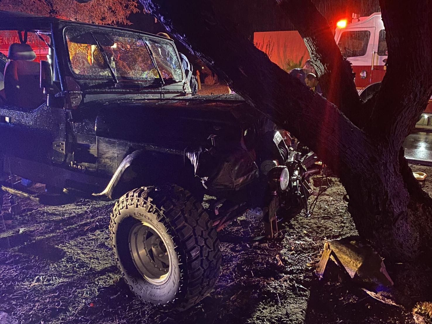 Headon crash with tree sends Green Valley man to hospital Local News