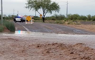 rain monsoon gvnews posada dropped nogales cuts highway storm across weekend inch near during june water valley