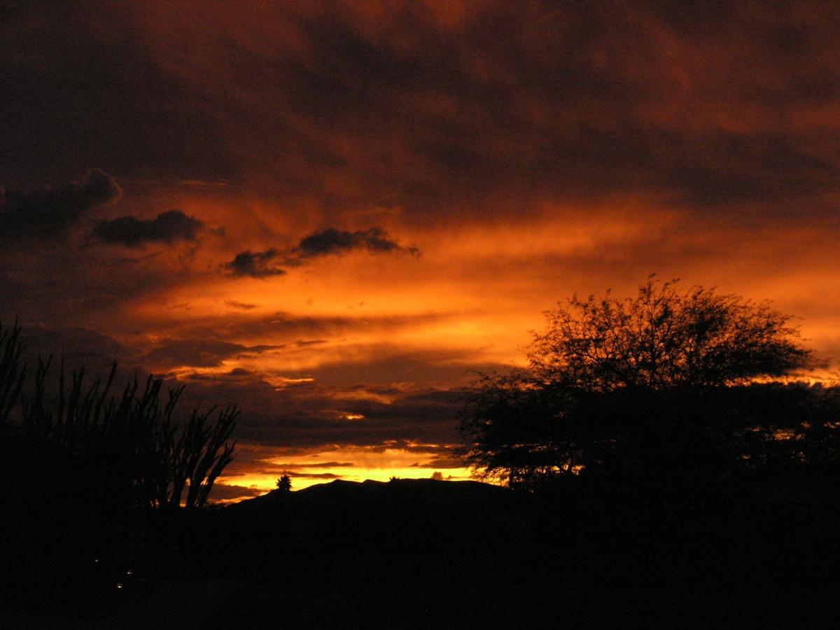 Darkening skies