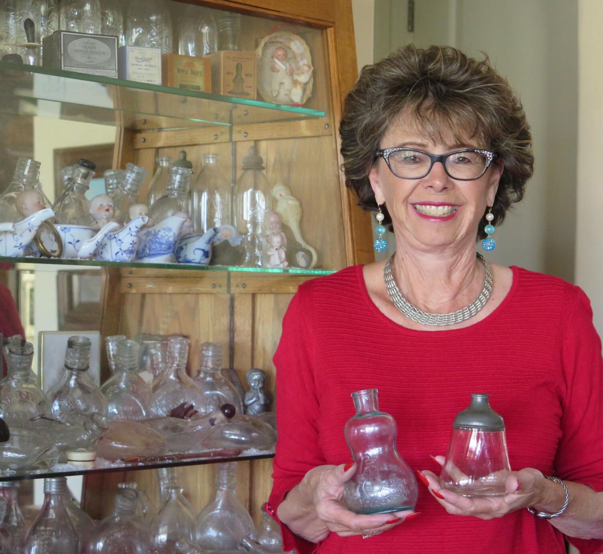 One Collectible Mass Of Glass Vintage Baby Bottles On Display Get Out Gvnews Com