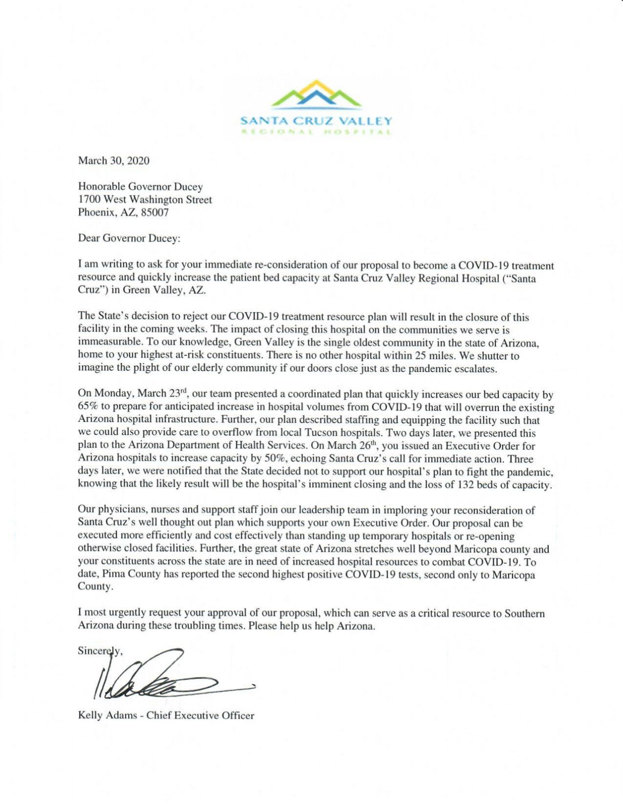 Letter to Gov. Doug Ducey | | gvnews.com