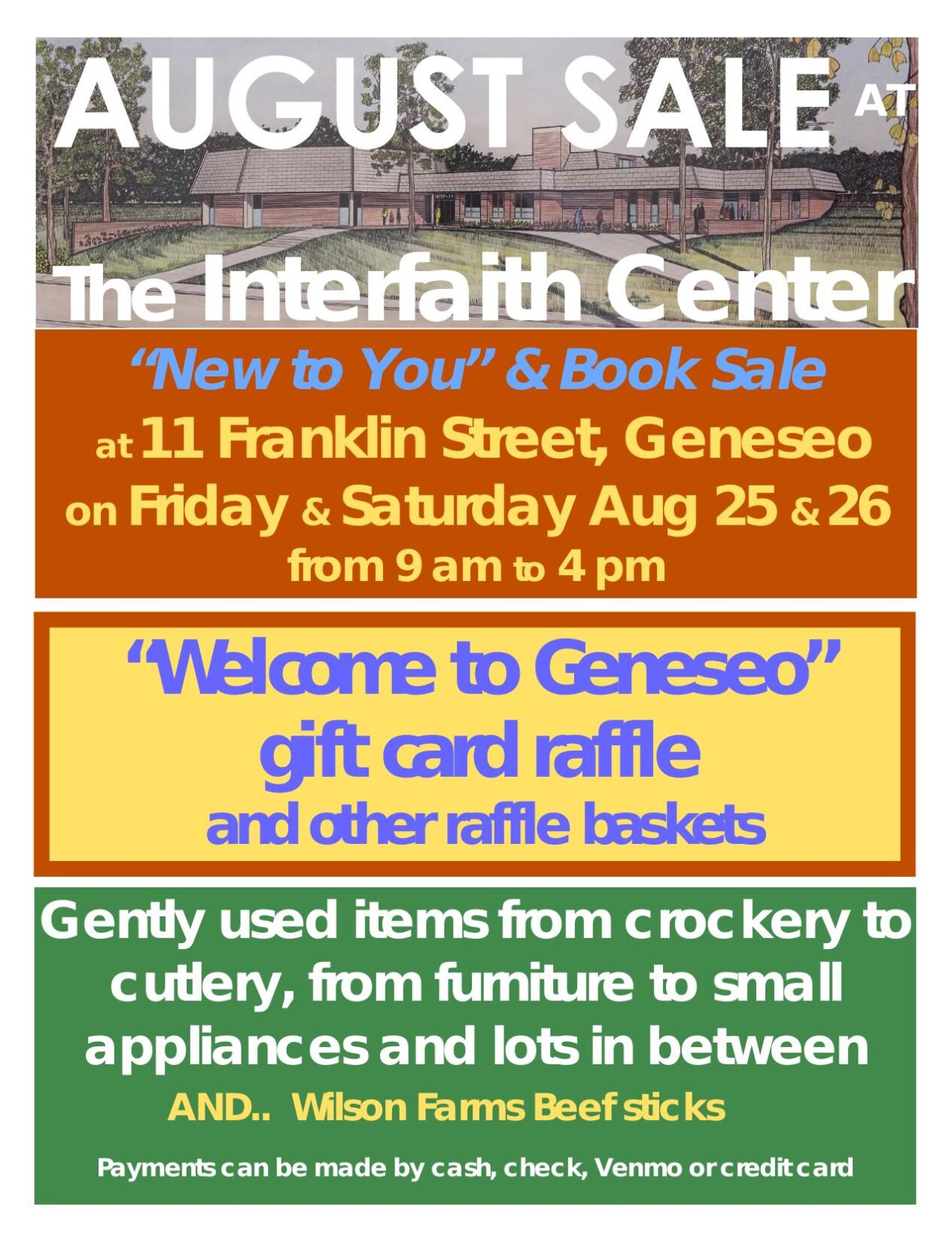 AUGUST SALE at The Interfaith Center