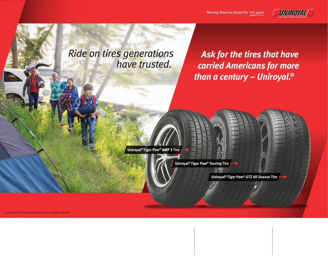 Uniroyal Tire Dealers to Advertise Spring Rebate Promotion Advertise