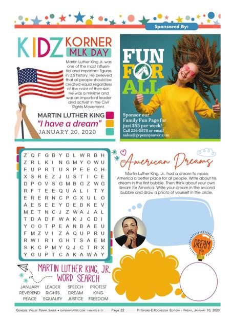 Martin Luther King Jr Kids Gvpennysaver Com