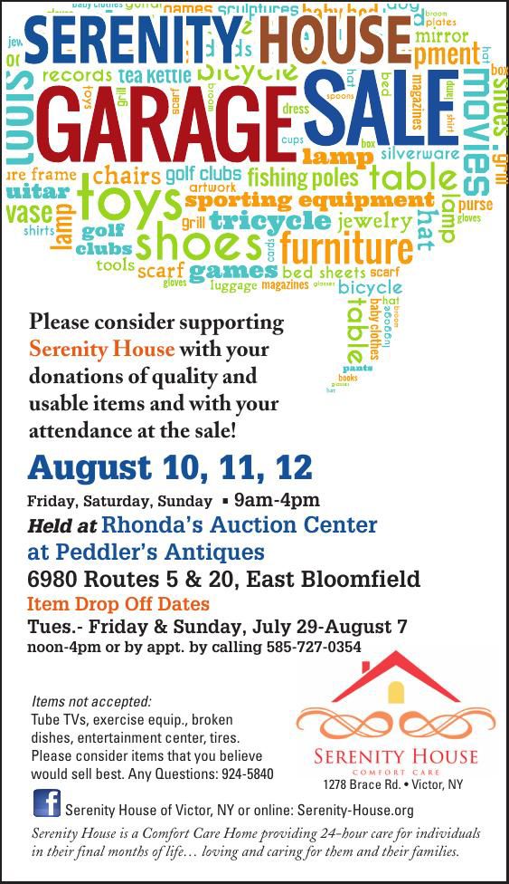 Serenity House Garage Sale