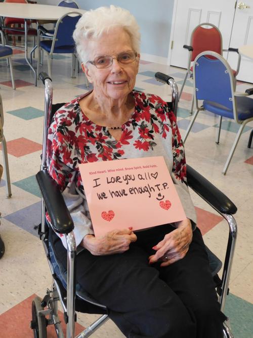 Anne Wolfe keeps her sense of humor!
