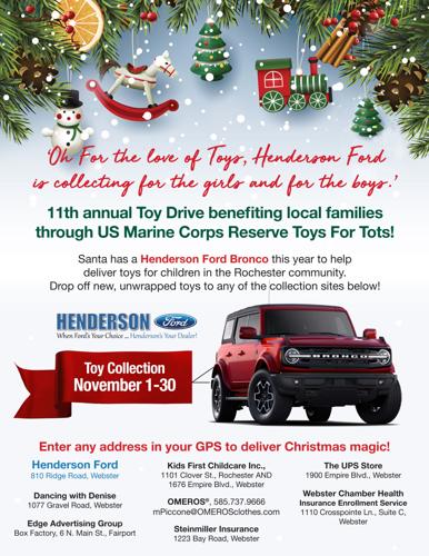 HENDERSON FORD’S 11th ANNUAL TOY DRIVE BENEFITING ROCHESTER FAMILIES