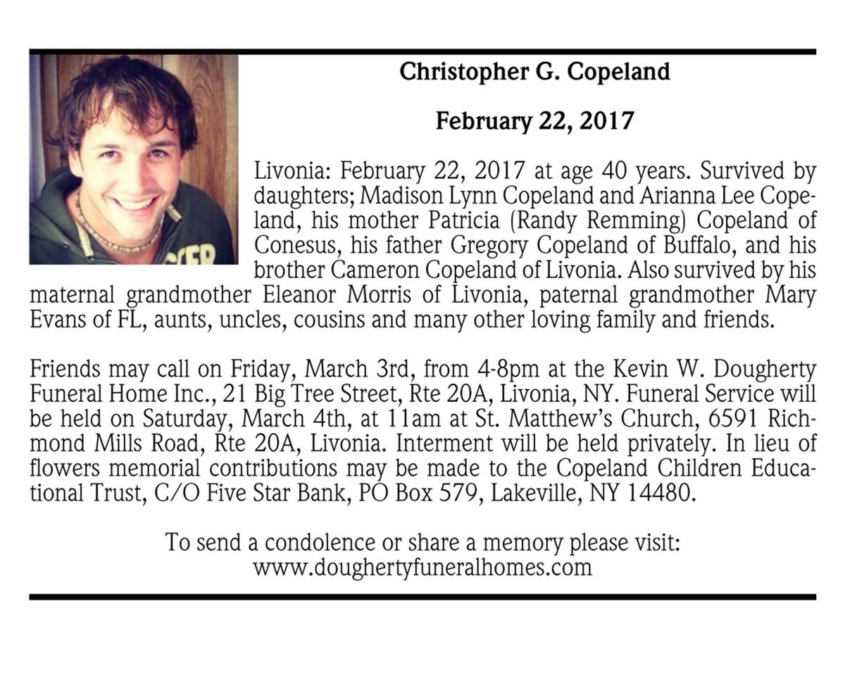 Christopher G. Copeland February 22, 2017 Passages Obituaries