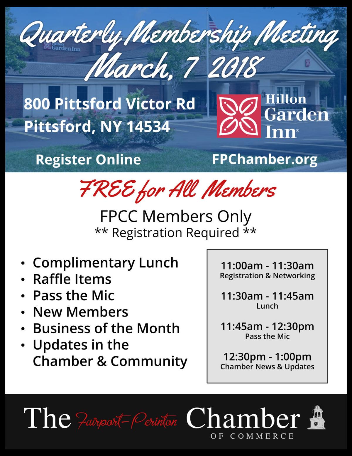 Fairport Perinton Chamber Of Commerce March Membership Meeting