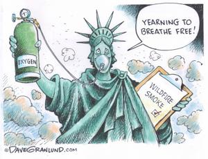 Editorial Cartoon: Yearning to breathe free