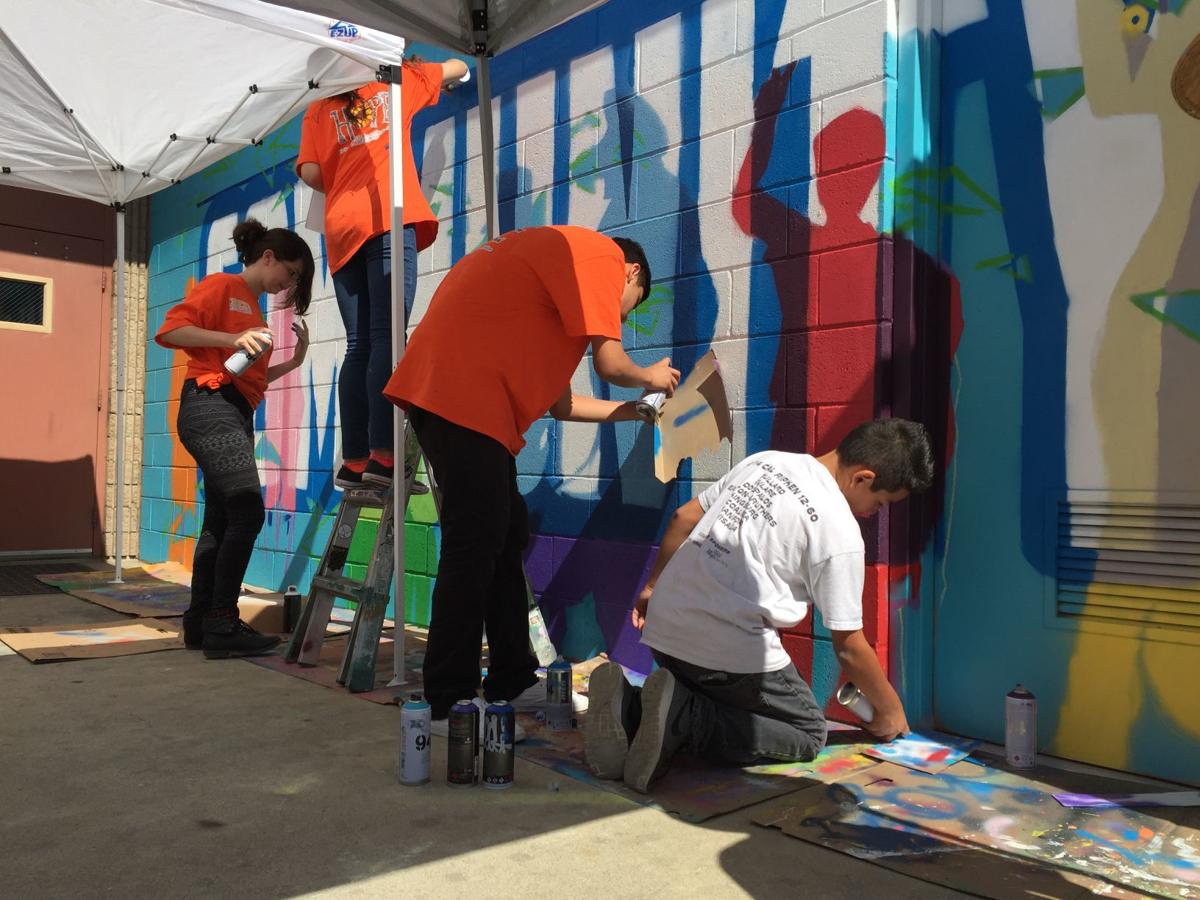 Hanford Middle School Students Paint Community Mural Local