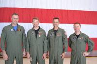VFA-154 Black Knights hold airborne change of command ...