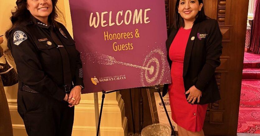 Senator Melissa Hurtado honors Corcoran Police Chief Margarita Ochoa as the Woman of the Year