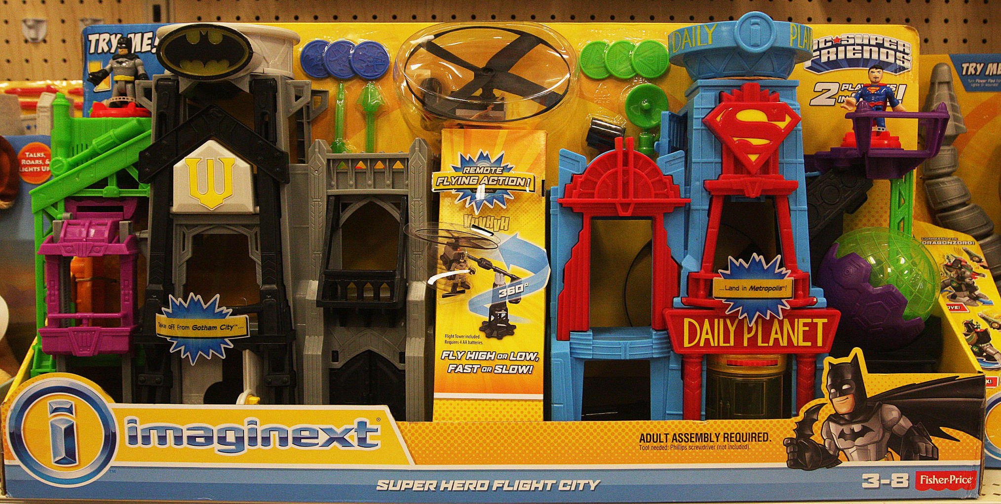 Imaginext dc super friends deals super hero flight city