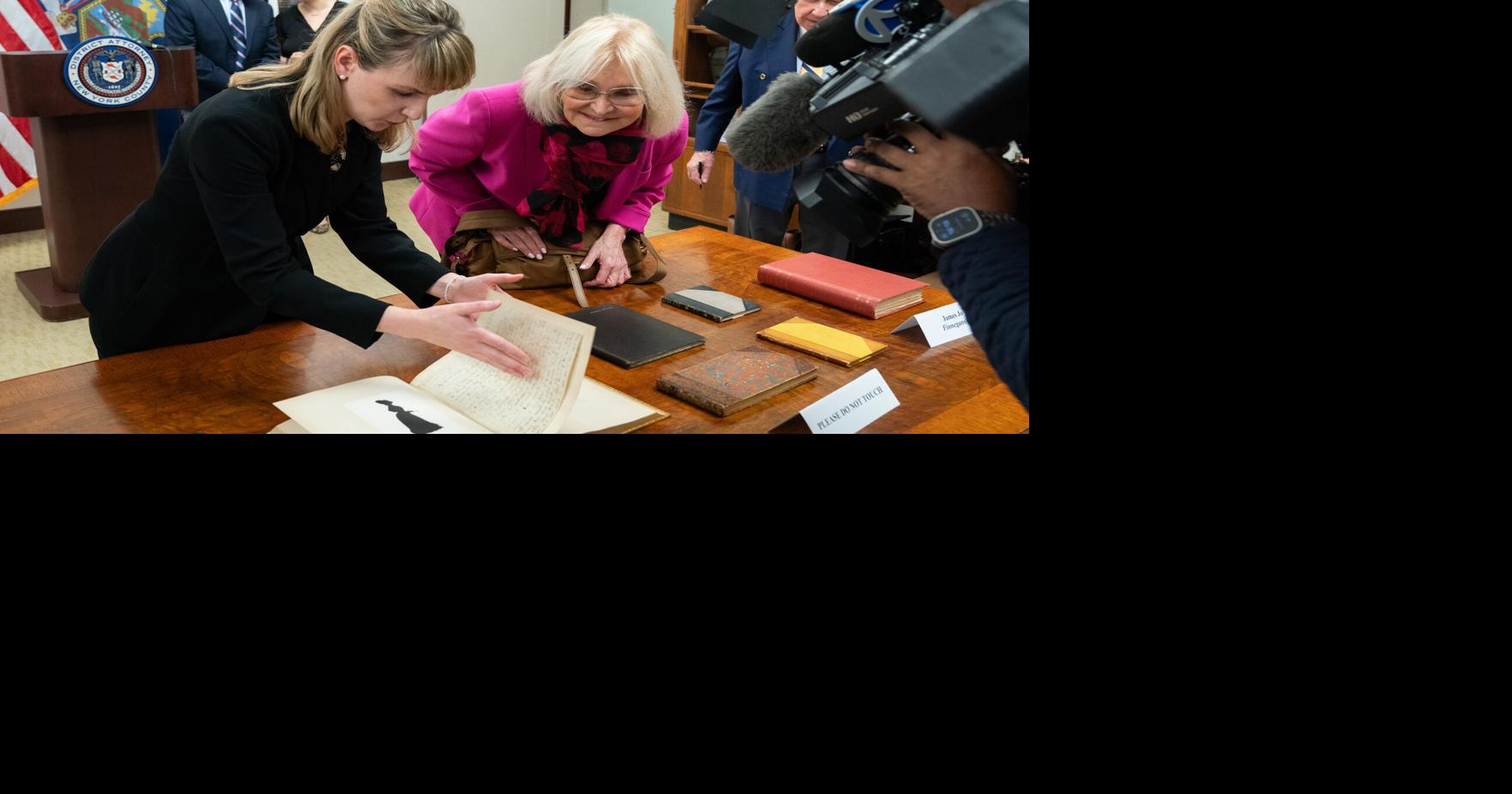 Stolen love letters by Keats, works by Wilde and Joyce, returned to Whitney family by Manhattan DA