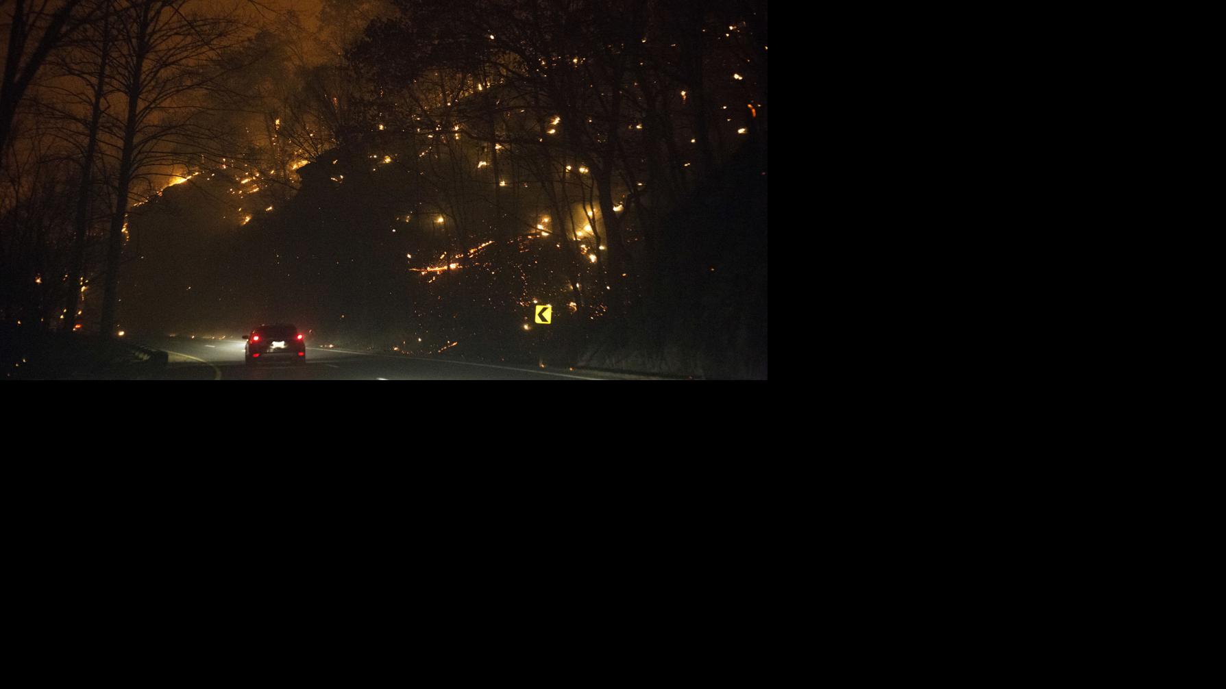 Photos Thousands flee as wildfires roar through Great Smoky Mountains