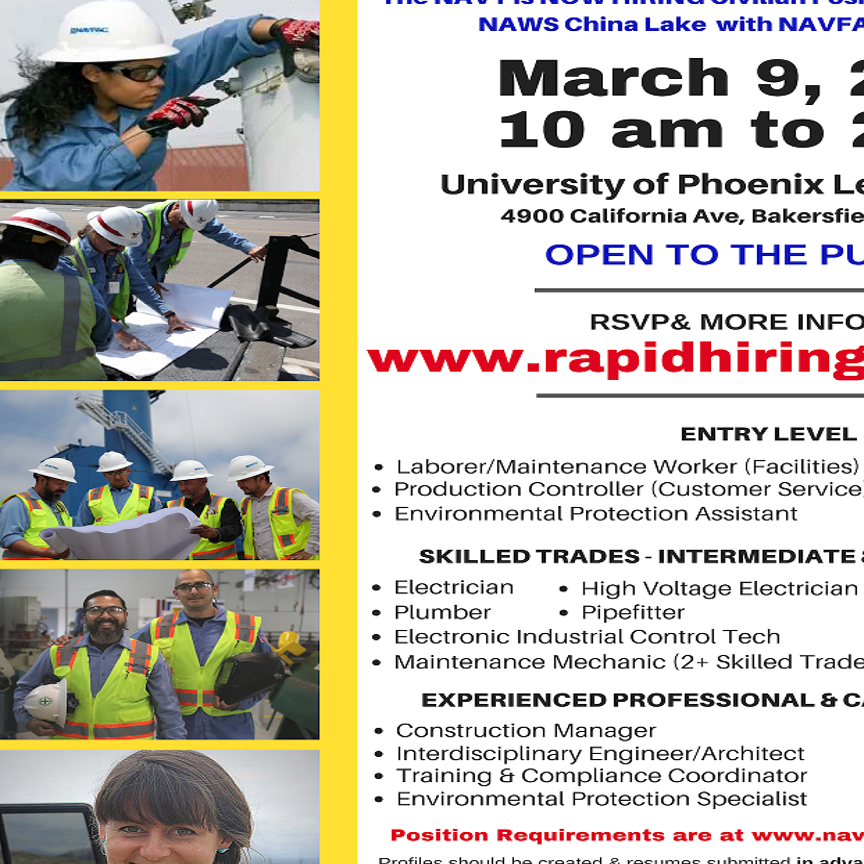 Navy Hosts Rapid Hire Event In Bakersfield For Civilian Positions Local Hanfordsentinel Com