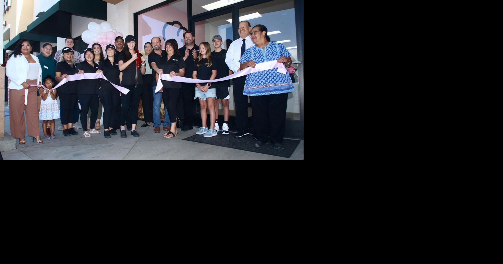 Customers line up for Crumbl Cookies as new store opens in Hanford