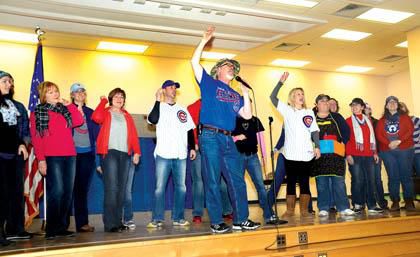 South Bend Cubs' mascot Stu visits local patients