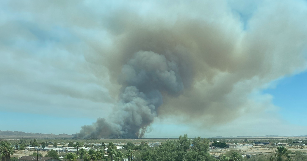 Update: Wildfire northeast of Ehrenberg reaches 722 acres; 90% contained - Vimarsana News
