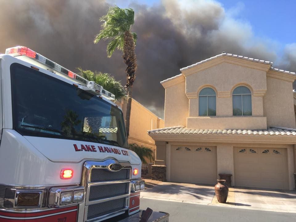 Lake Havasu brush fire 20 acres burned as winds pushed brush fire