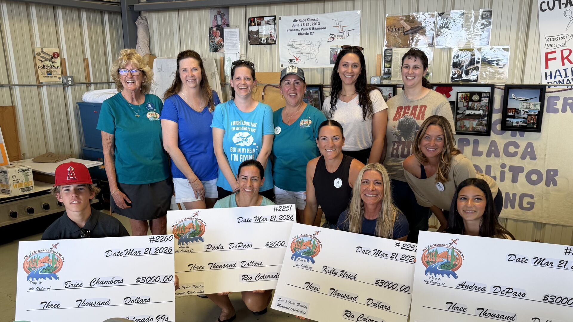 Pam Rudolph Rio Colorado 99s awards $12,000 in flight scholarships at Havasu poker ...