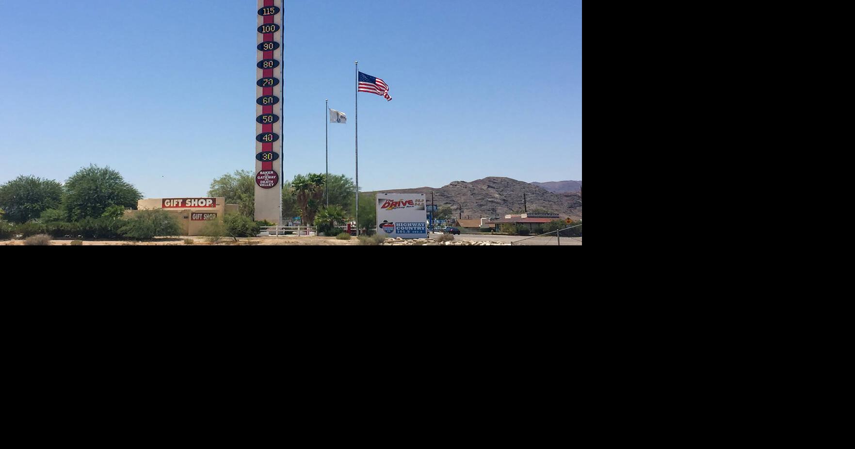 World’s tallest thermometer, between Las Vegas and LA, is for sale