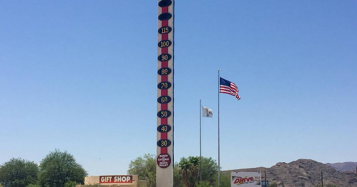 World’s tallest thermometer, between Las Vegas and LA, is for sale