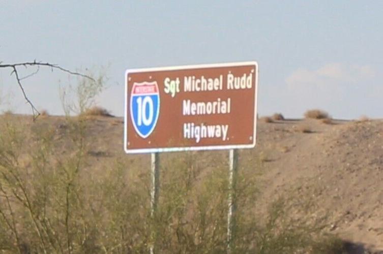 Section of Arizona I10 dedicated for fallen La Paz County Sgt. Mike