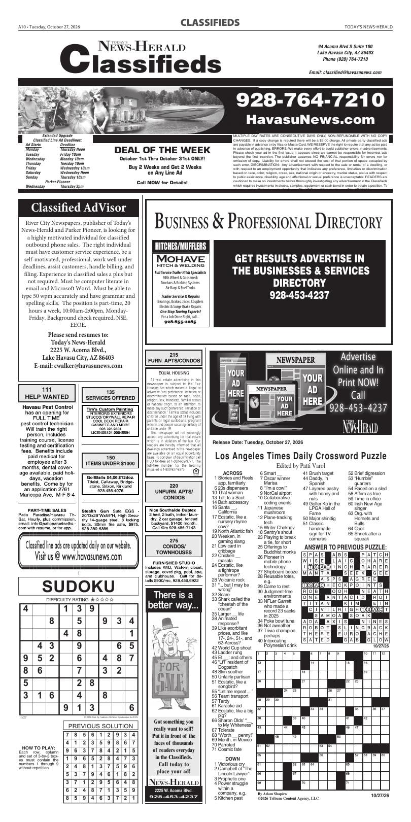 Button Being Clicked Page A10 | e-Edition | havasunews.com