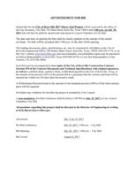 City of Kerrville - Advertisement for Bid