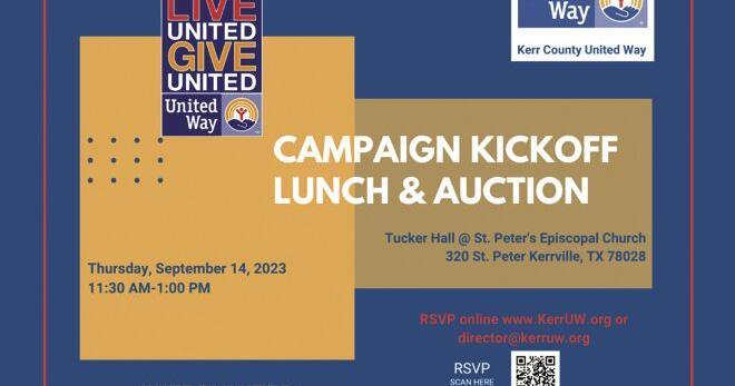 Kerr County United Way to kick off annual campaign Sept. 14 - Vimarsana News
