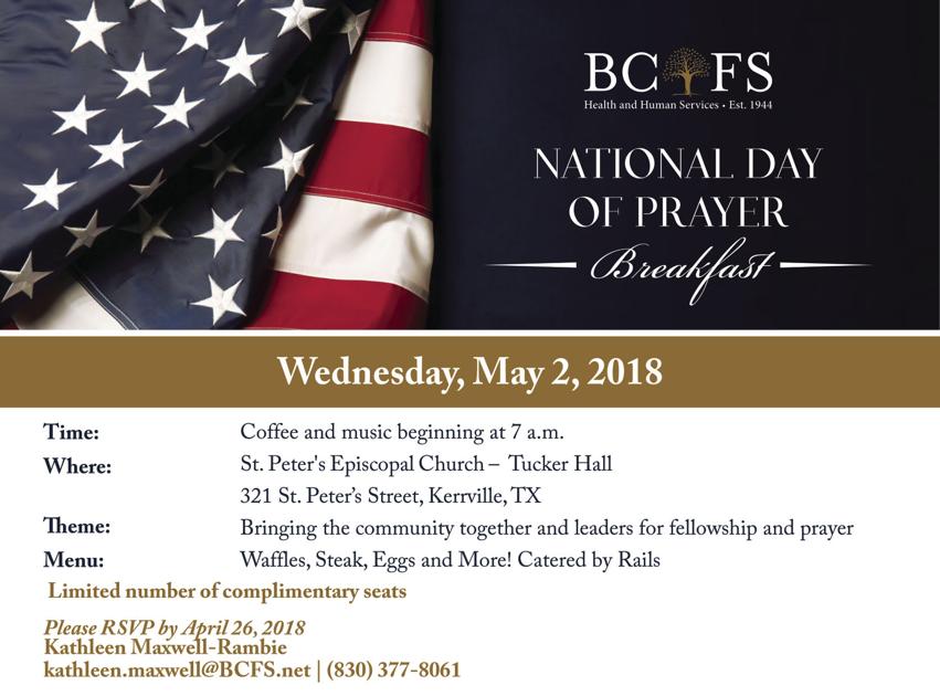 Bcfs To Host Prayer Breakfast On May 2 Hccommunityjournal Com Home