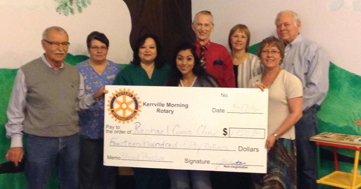 Kerrville Morning Rotary makes donation to Raphael Free Clinic