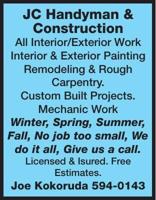 JC Handyman - Ad from 2026-05-27