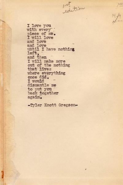 Tyler Knott Gregson poems