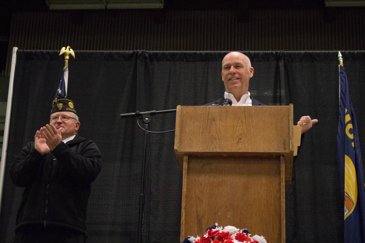 Rep. Greg Gianforte speaks at Butte Memorial Day service