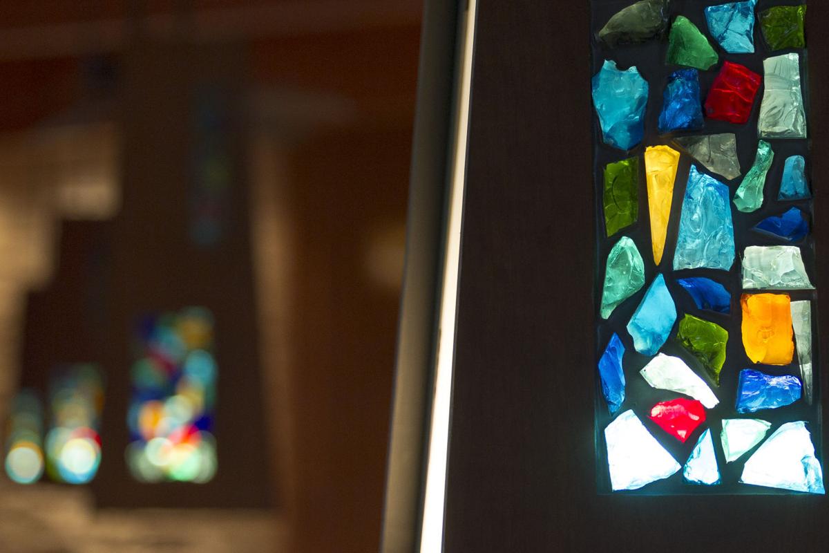 stained glass window church religion christian