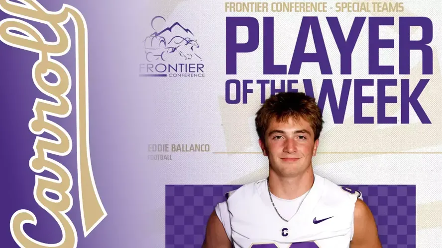Ballanco Named Frontier Special Teams Player of the Week