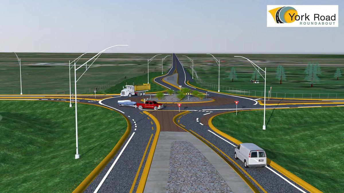 York Road and Lake Helena Drive Roundabout