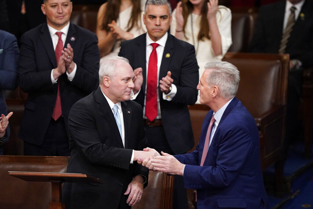 Hank Aaron And Tom House Shaking Hands by Bettmann