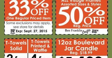 Coupon for ben franklin crafts