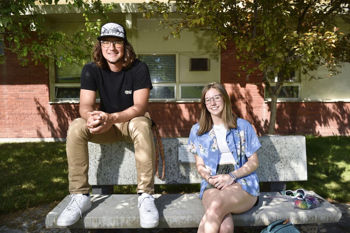 Cade Duran, left, and Grace Johnson