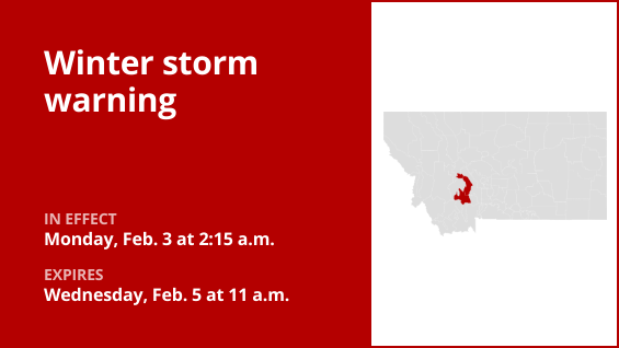 Update: Winter storm warning for Helena Valley and Canyon Ferry area ...