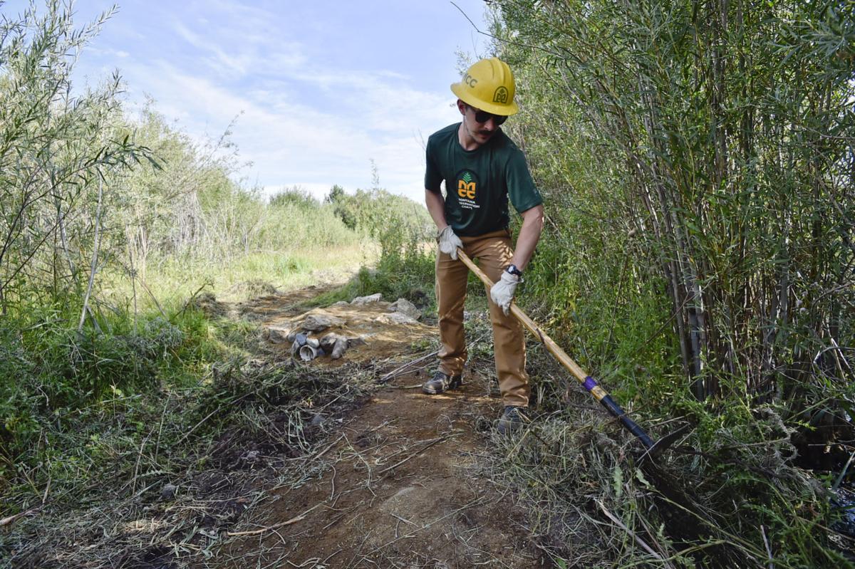 Montana Conservation Corps member Lloyd Staats