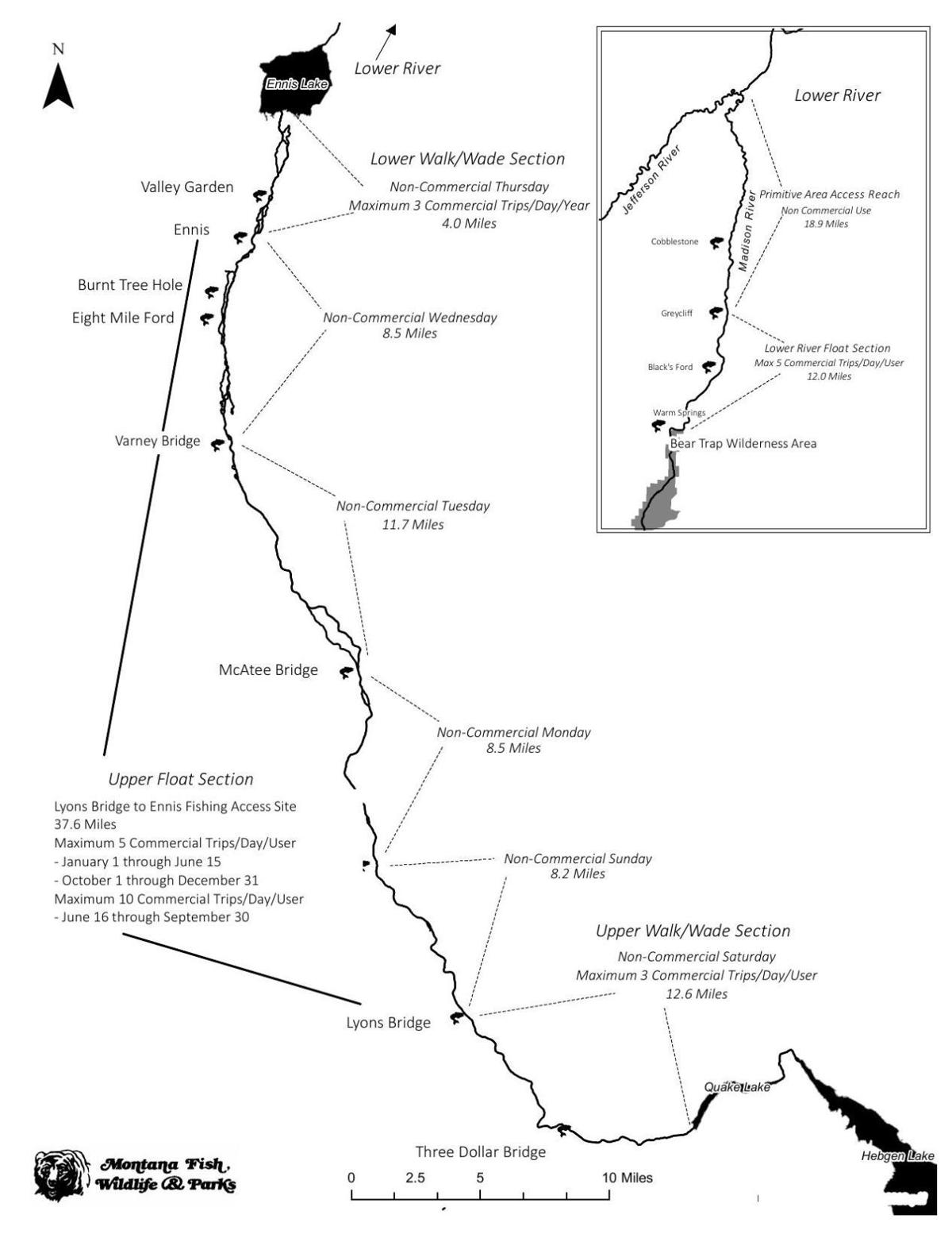 Lower Madison River Map Madison River Map | Outdoors | Helenair.com