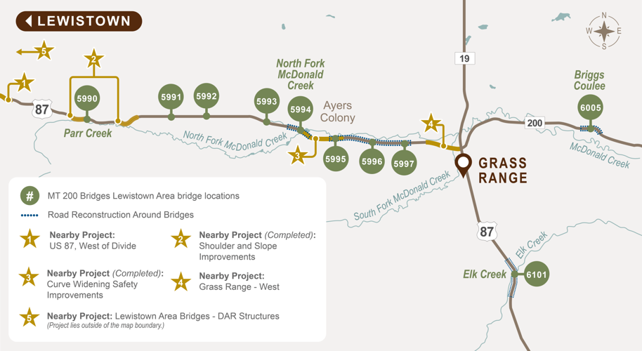 MT 200 Bridges Lewistown Area project resumes construction