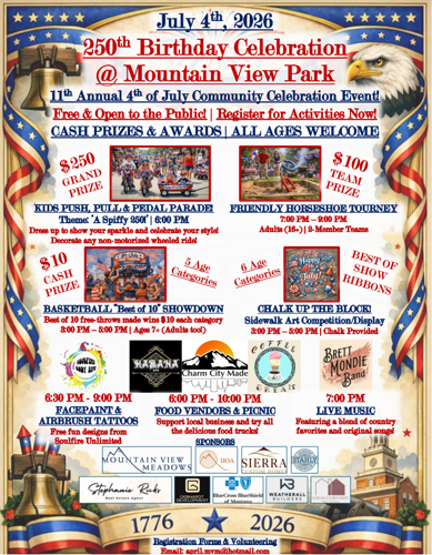 Mountain View Meadows 250th Birthday Celebration