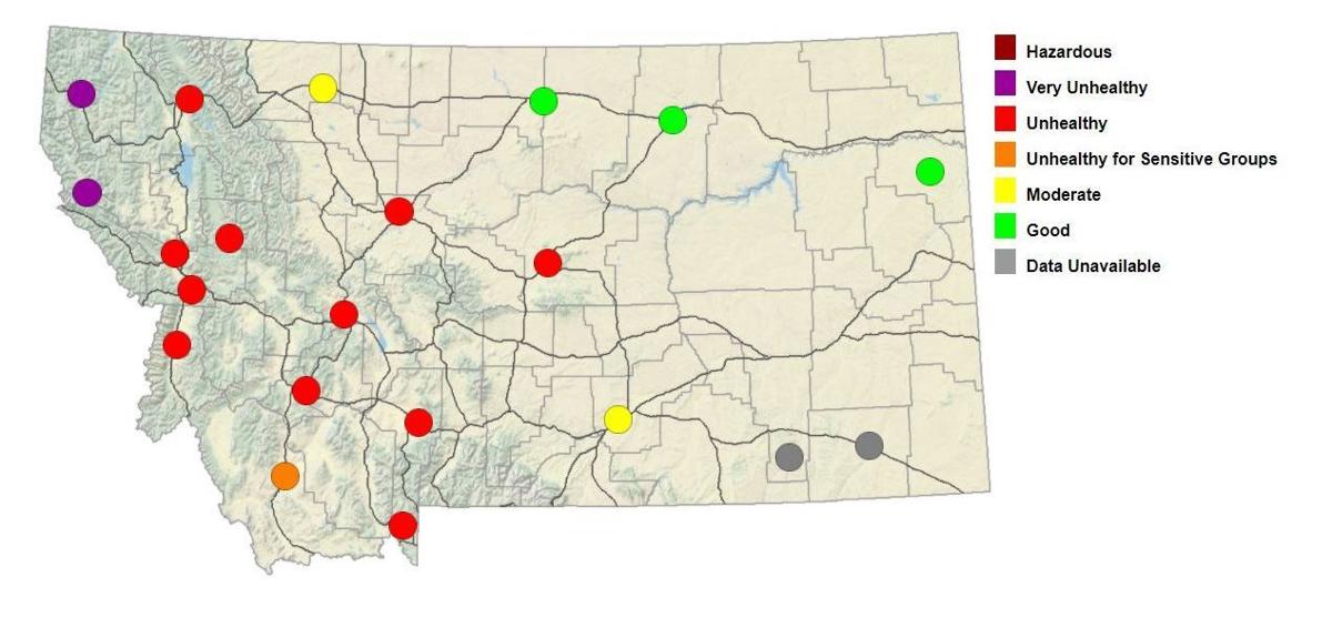 Helena air quality reaches unhealthy level Monday