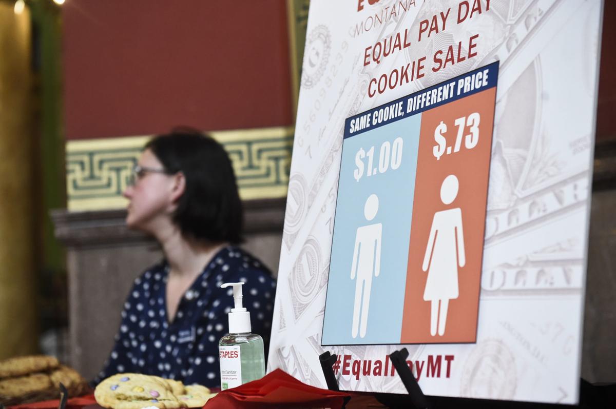 An equal pay cookie sale advertises a lower cost per cookie for women